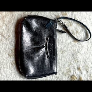 Authentic Coach Chrome Wristlet